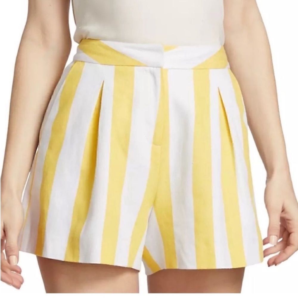 L’agence Vittoria striped high waisted shorts NWT $310
